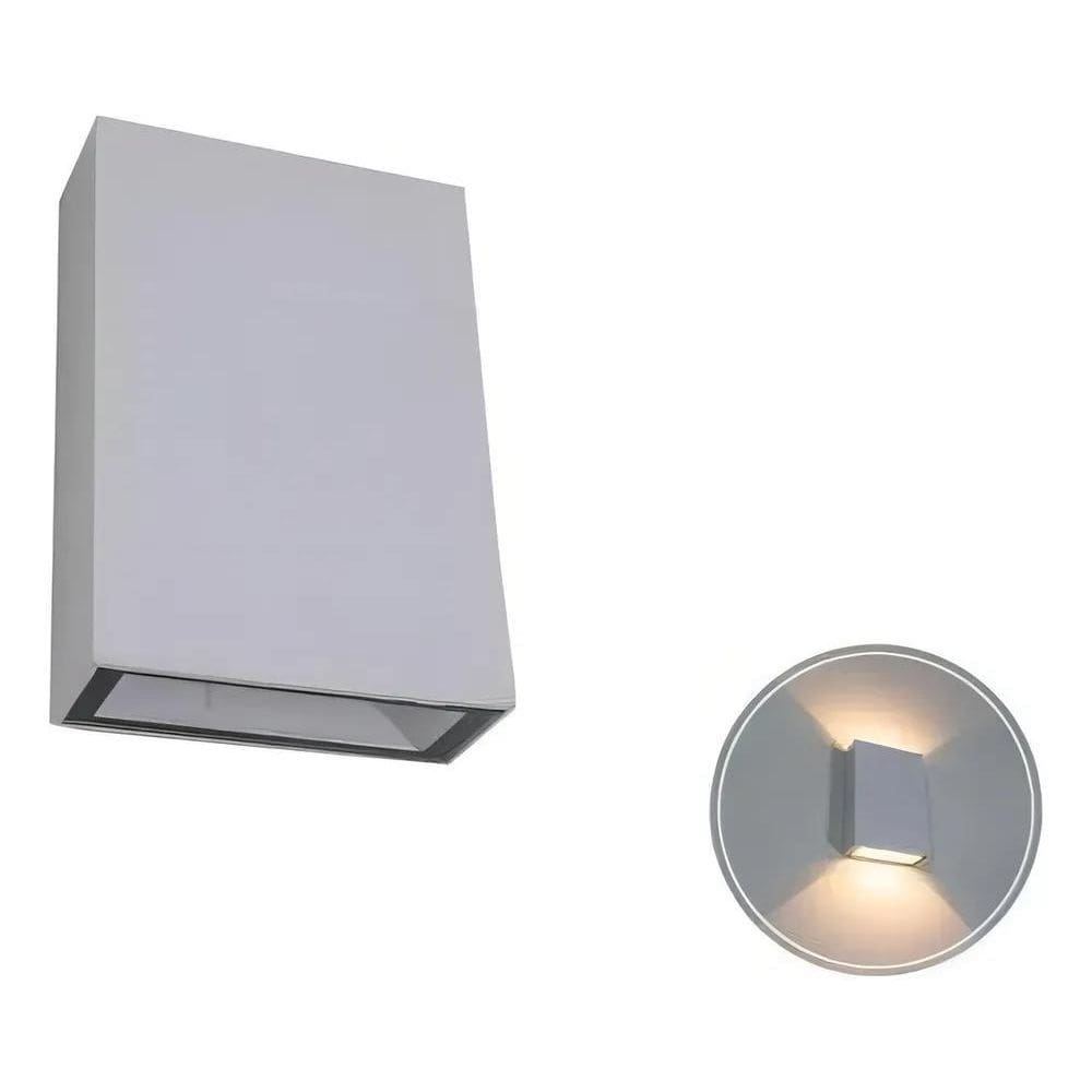 2X Arandela Duo Ip65 Efeito 2 Fachos Duplo Led 4W 3000K Estr