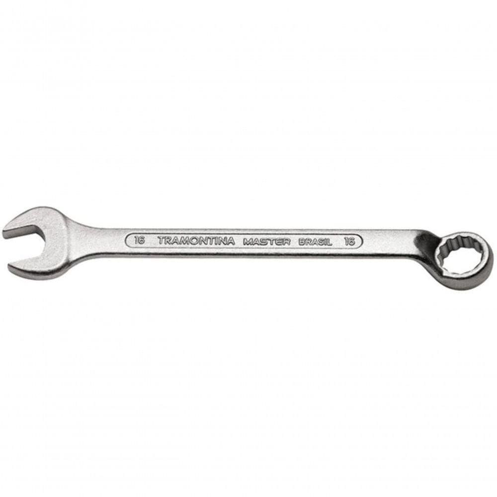 Chave Combinada 15mm Tramontina Master Com Pescoço Corpo Forjado Em Aço Especial Cromado
