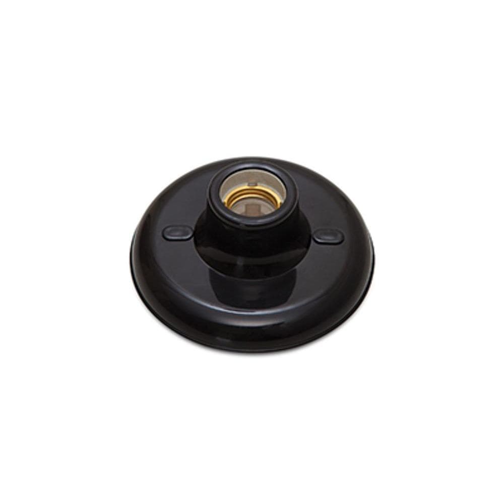 Kit 15 Plafonier Plafon E27 Porcelana 100W Bivolt Preto