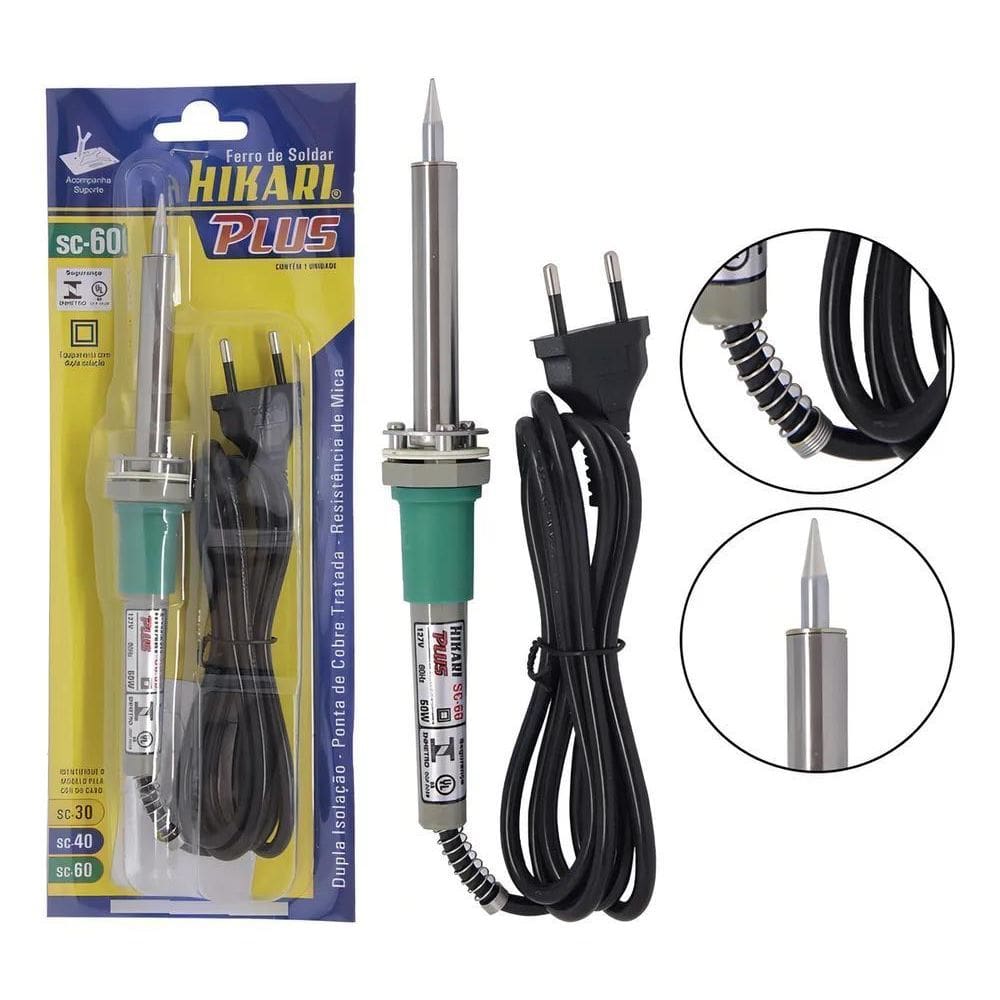 Ferro Para Solda 50 Watts - Plus Sc-60 Hikari