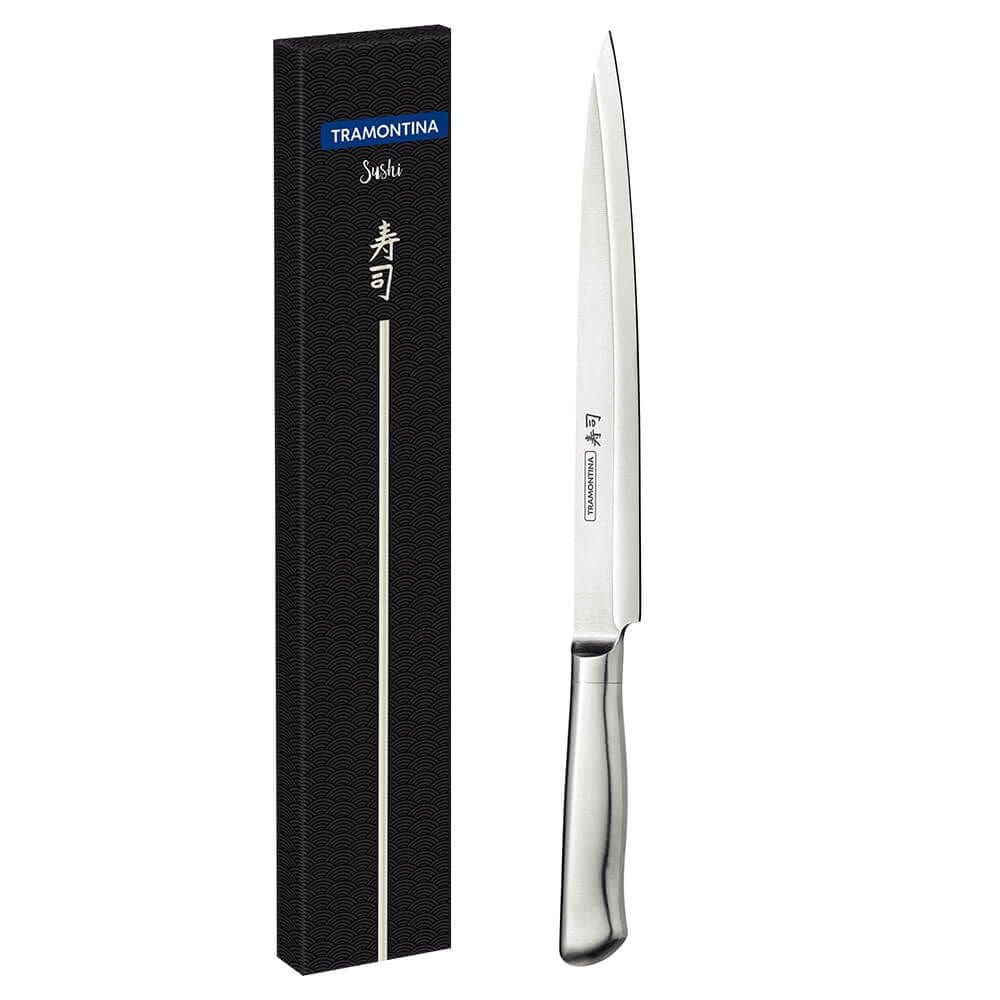 Faca Yanagiba Tramontina Sushi Diamond com Lâmina e Cabo em Aço Inox 9” 24240009