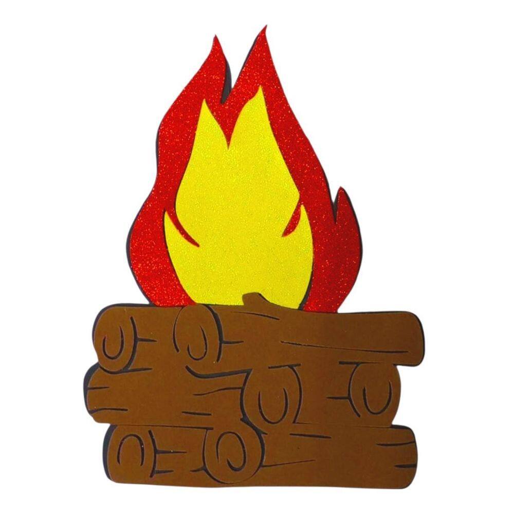 Enfeite De Festa Junina Fogueira De Papel Arraial Decoração