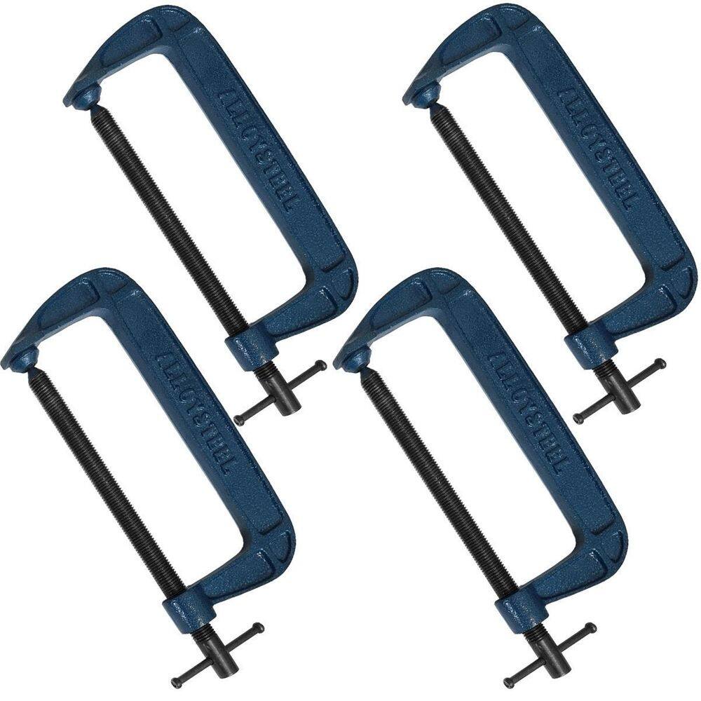 Kit 4 Grampos Sargento Tipo C 250Mm 10 Pol. Para Marceneiro