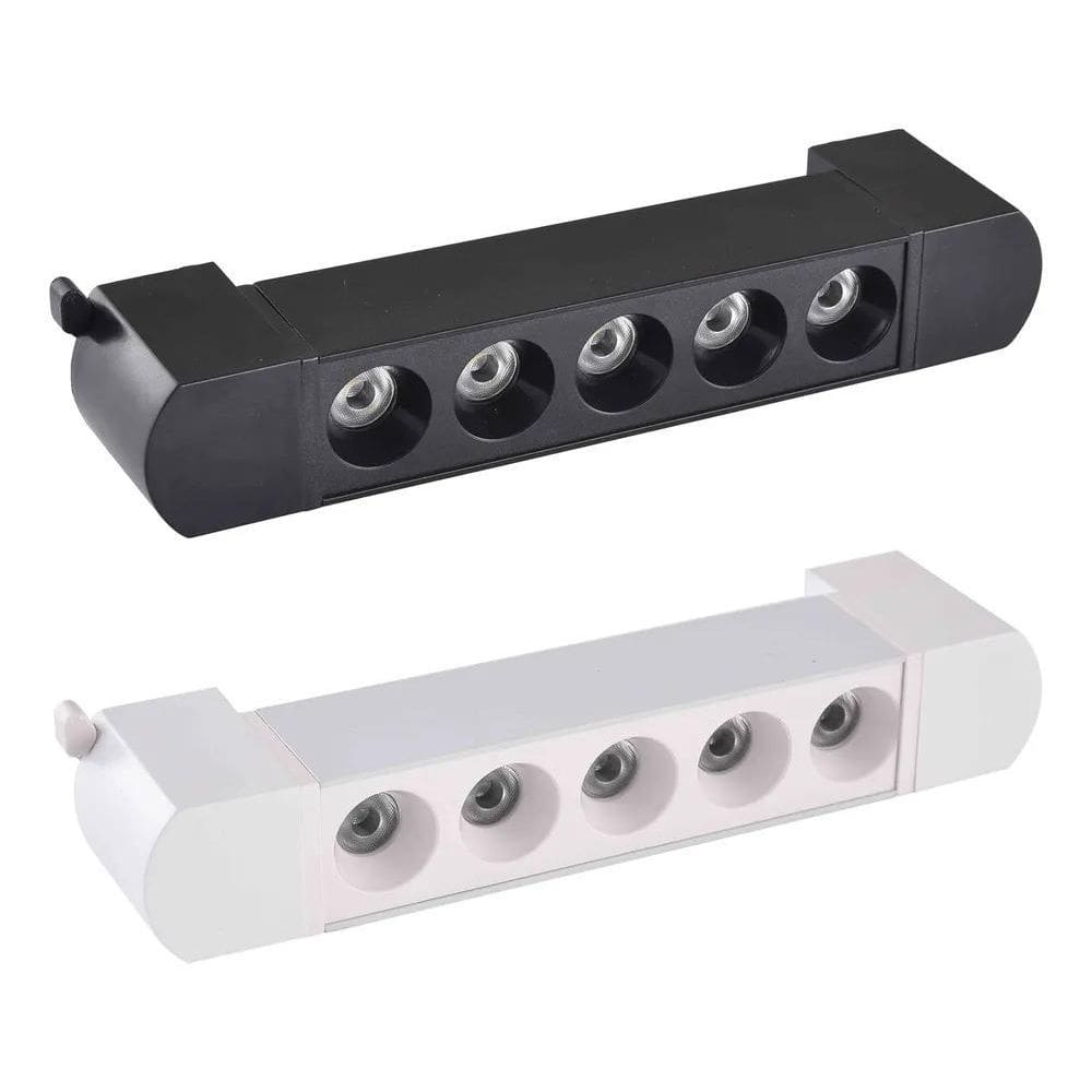 2X Luminária Trilho 10W Linear Pontual Branco Quente 3500K