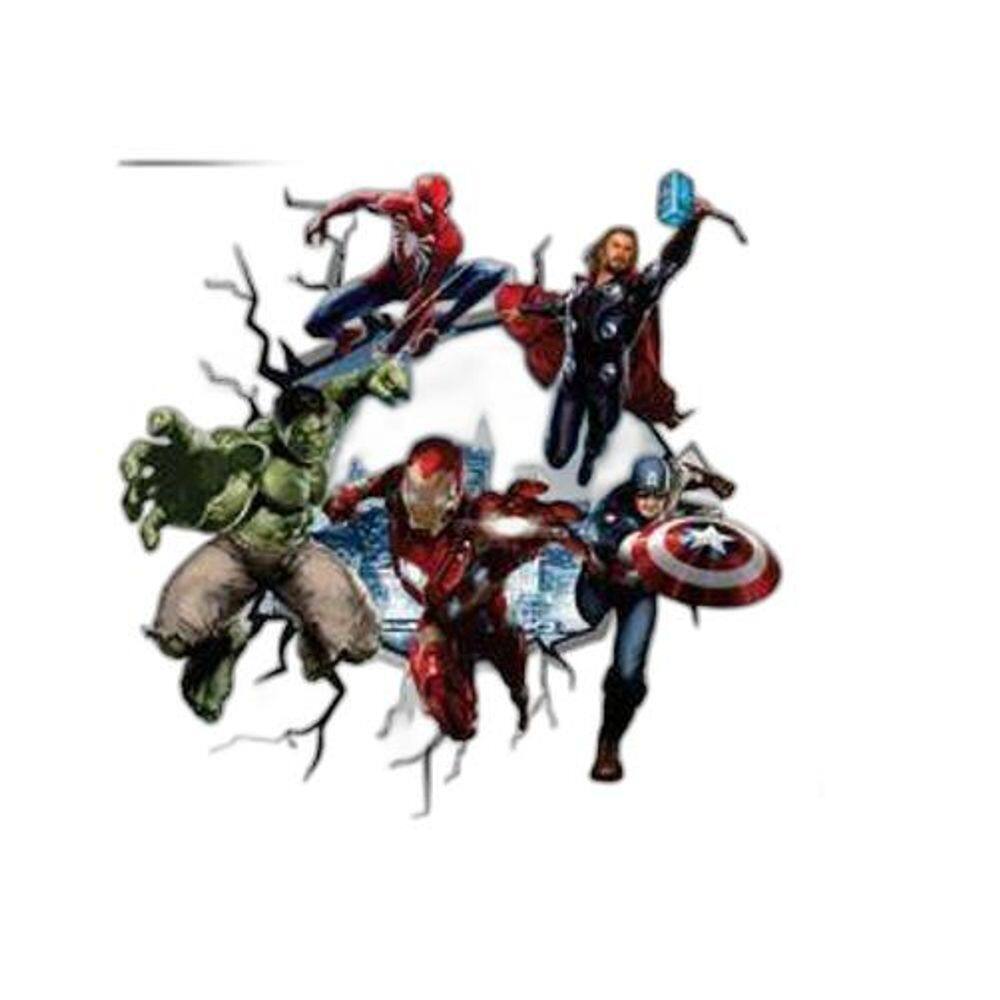 Adesivo De Parede Buraco Vingadores Mod03