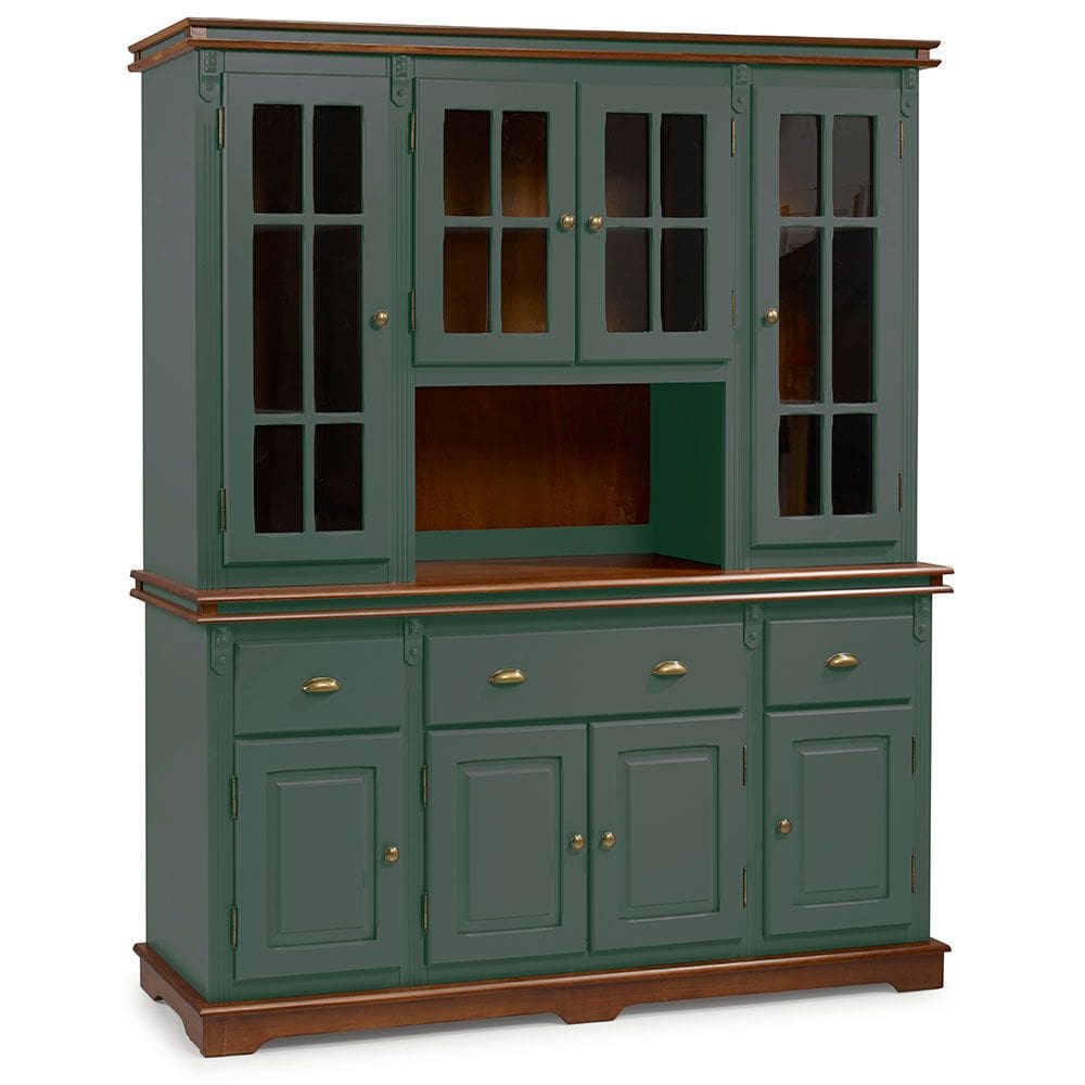 Cristaleira Arca e Oratório com Nicho 8 Portas 3 Gavetas Manchester 2049 Linz Móveis - Verde Musgo/Imbuia Glazer