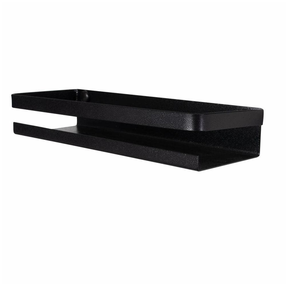 Prateleira De Utensílios Tempero Cozinha Preto Fosco 40Cm