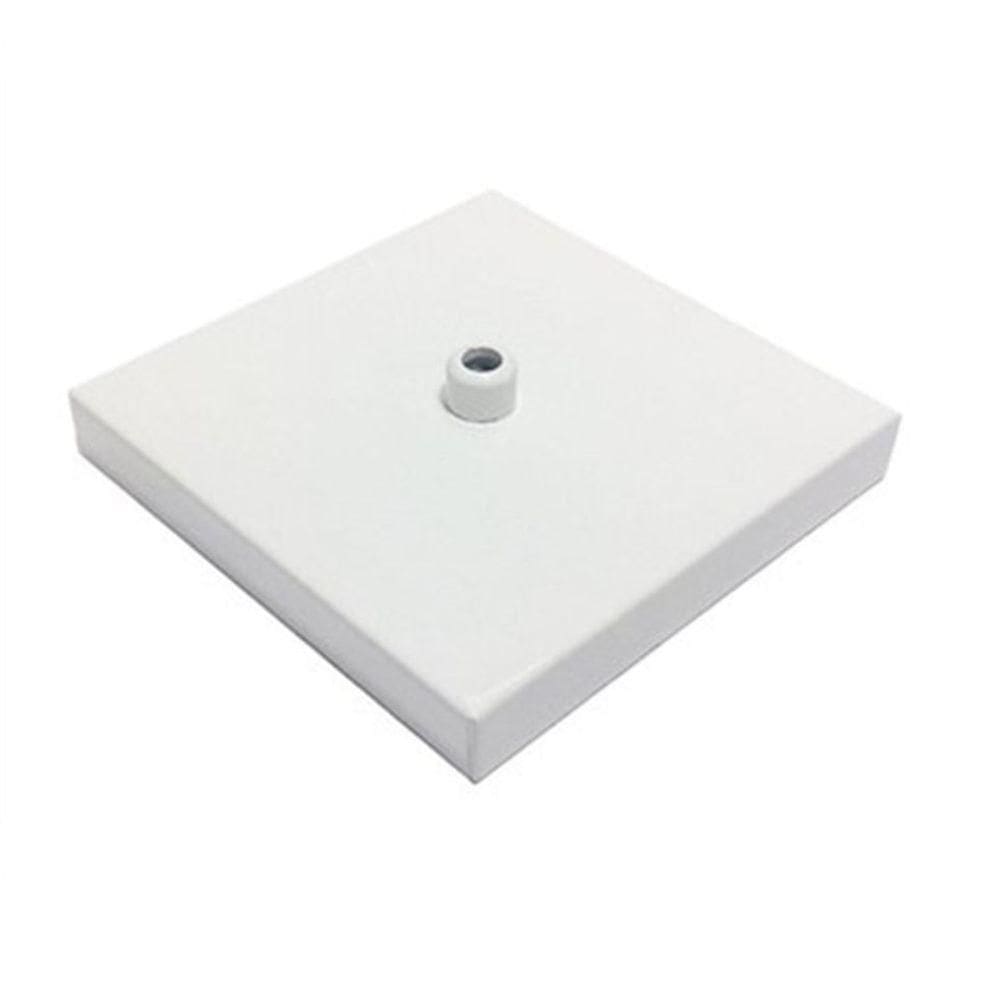 Kit/5 Canopla Lustre Pendente Quadrado Md-1005 12x12x2cm Branco