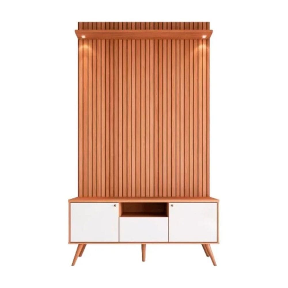 Rack Bancada 1 Porta 2 Gavetas e Painel para Tv de até 55” Rivire 1.3