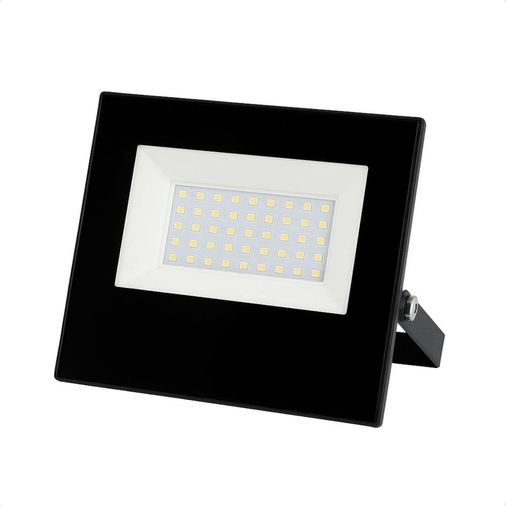 Refletor Holofote Led 50W Branco Frio 6500K Preto 110/220V