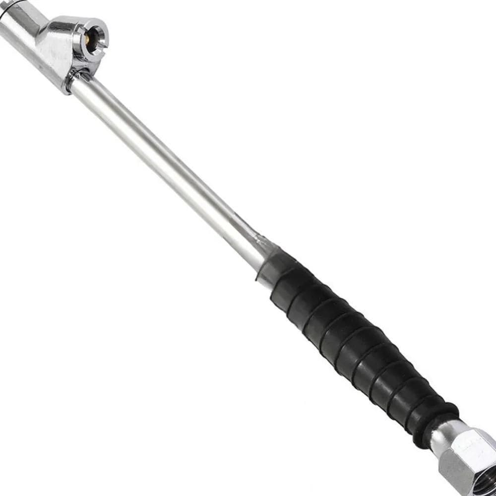 2X Bico De Encher Pneu 24Cm 1/4 Cabo Emborrachado - Rotta37
