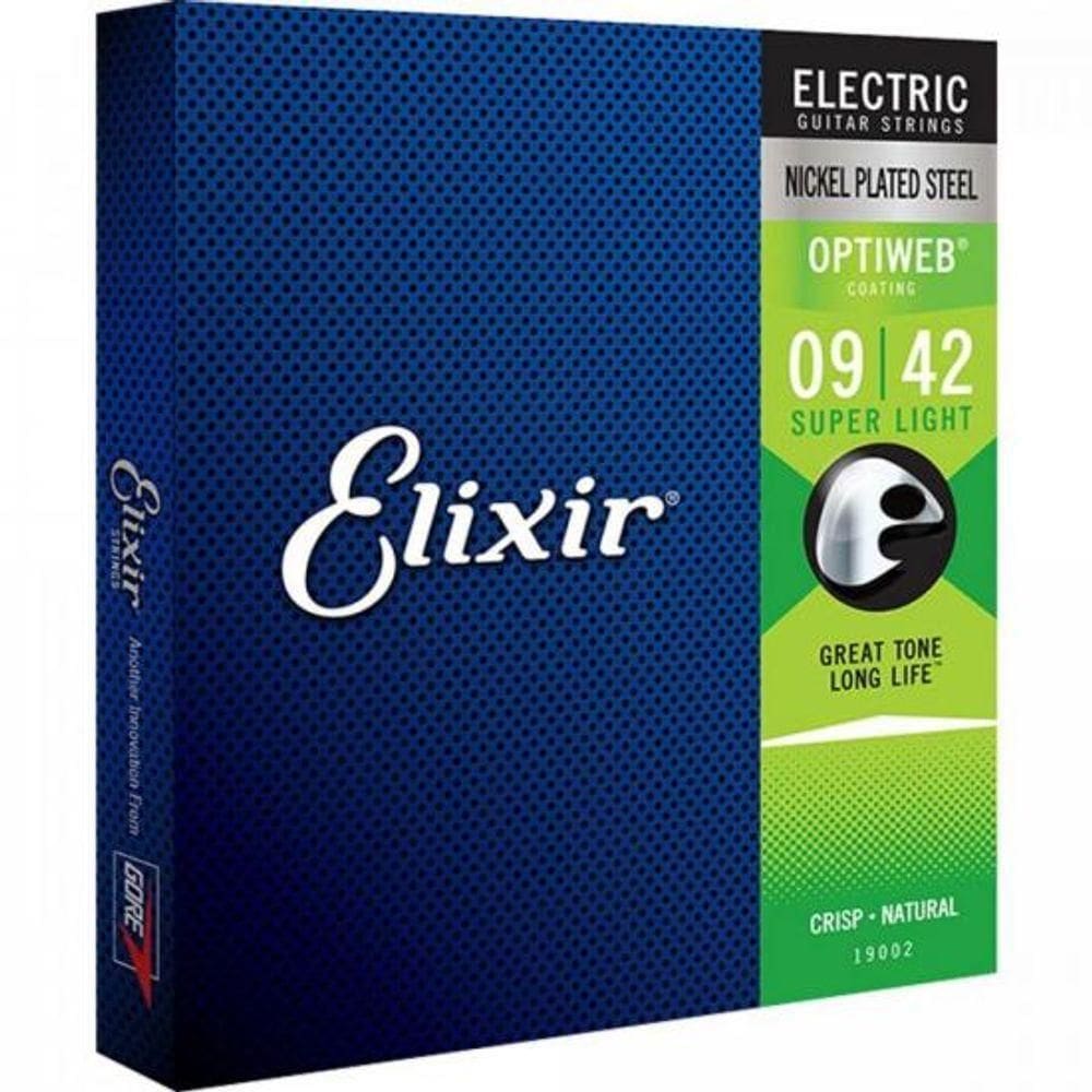Encordoamento P- Guitarra .009 Optiweb 19002 Elixir