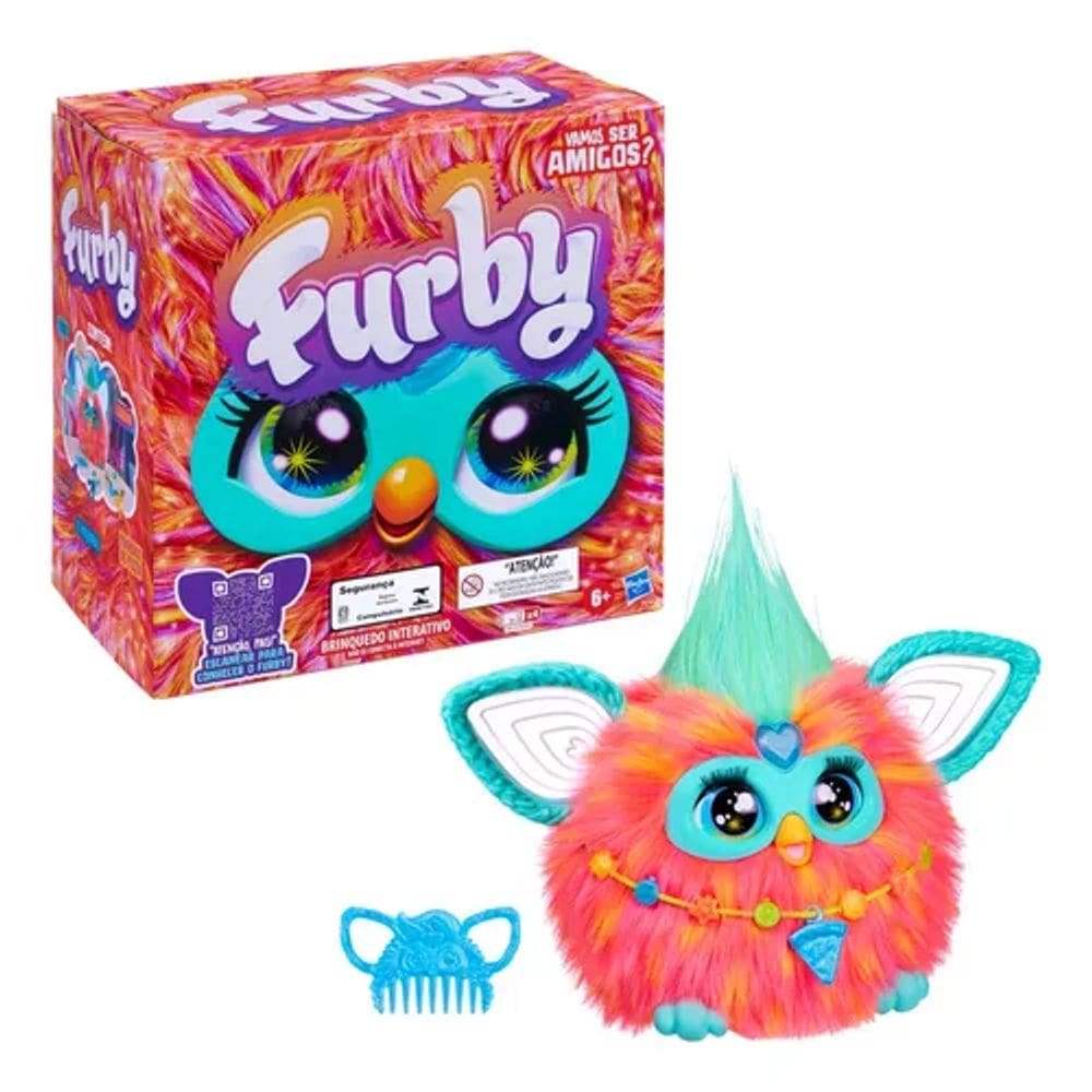 Pelúcia interativa Furby Coral F6744 Hasbro