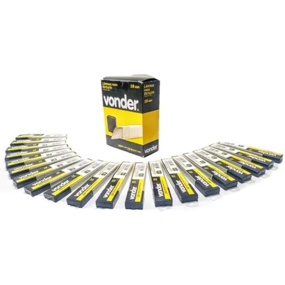 2X Kit Jogo Lamina Para Estilete Es 218 18Mm Caixa Com 80 Pe