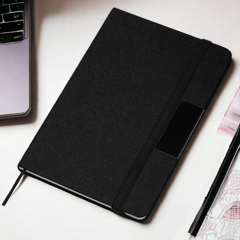 Caderno De Anotações 80 Folhas Com Elástico Preto