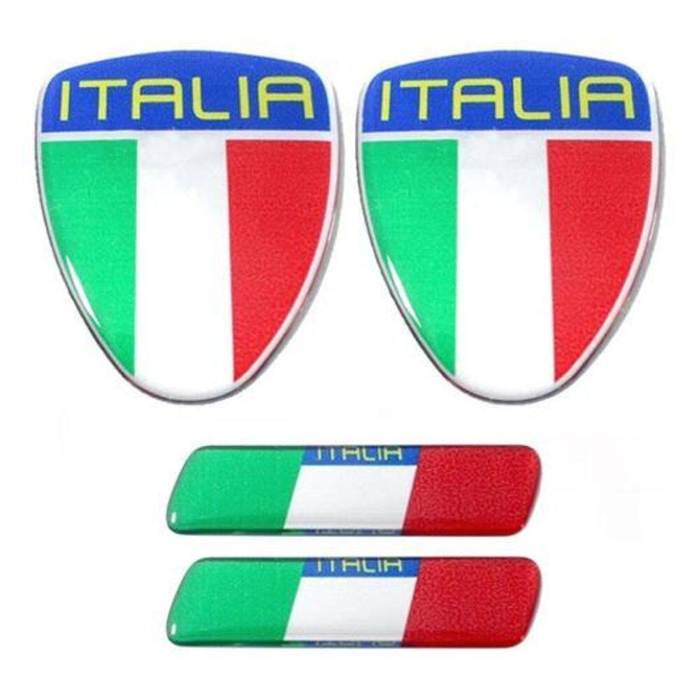 Kit Adesivo Emblema Resinado Coluna Porta Fiat Italia 6pçs