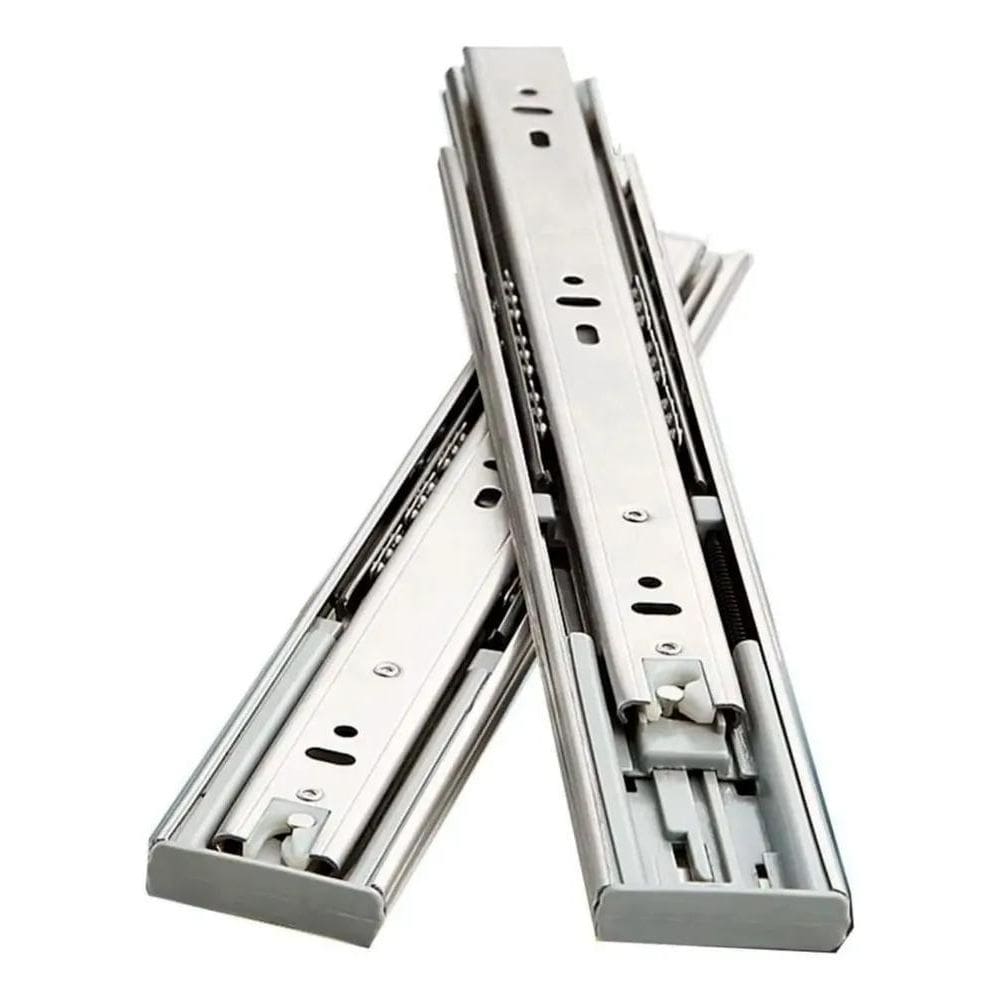 2X Hd Ferragens Soft Closing De 40X4.5Cm Trilho Gaveta Zinca
