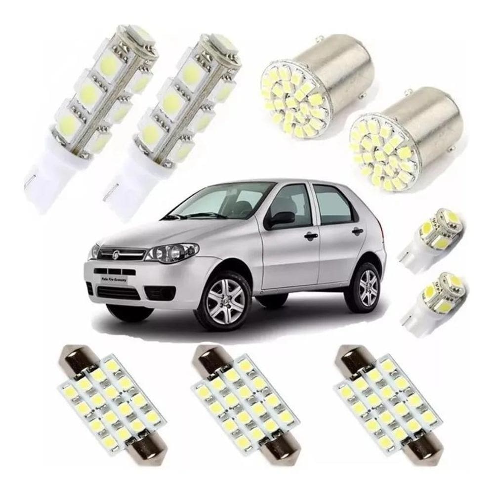 2X Kit Lampadas Led Palio Pingo Teto Placa Meia Luz Ré