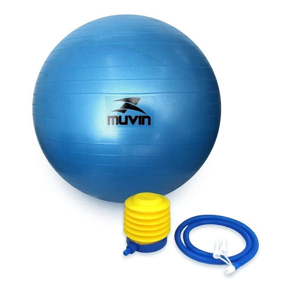2X Bola De Pilates Muvin 65Cm Até 300Kg Com Bomba Fitness