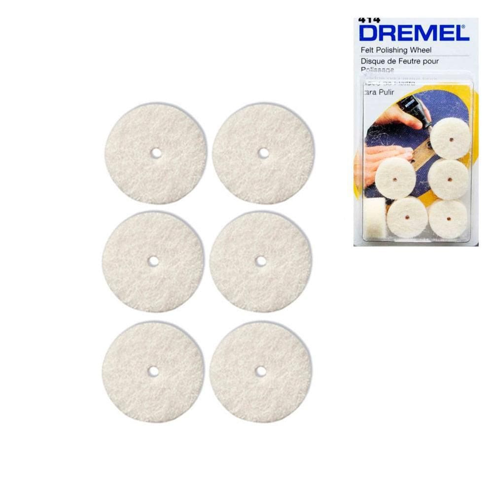 Disco de Feltro 1/2 para Polir 6un Micro Retífica 414 Dremel