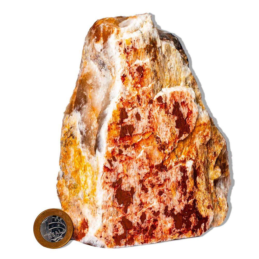 01 Aragonita Raio Laranja Pé Serrado 2-3kg 15-25cm Tipo B