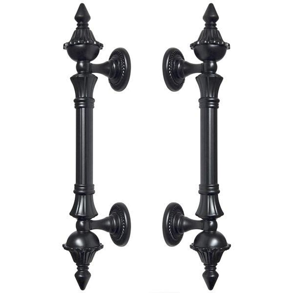 Puxador Duplo Classic 260mm Preto Fosco Porta Colonial