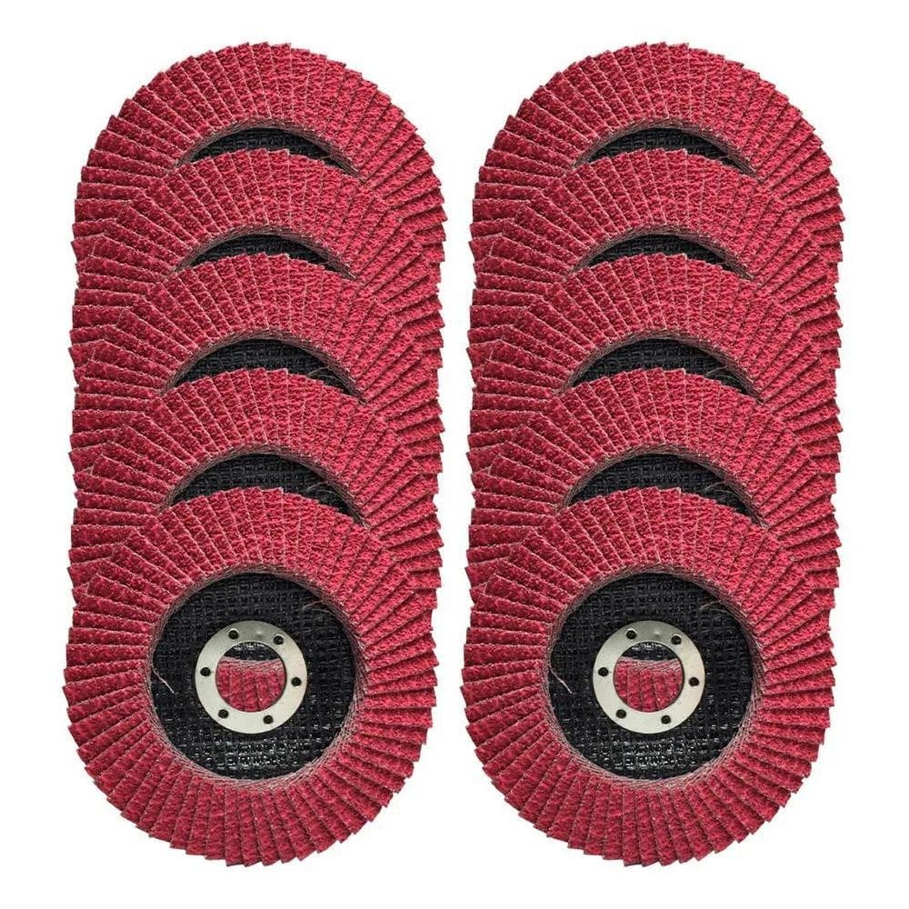 2X Disco Flap Óxido De Alumínio 4.1/2 Pol. Grão 80 Cx. 10 Pe