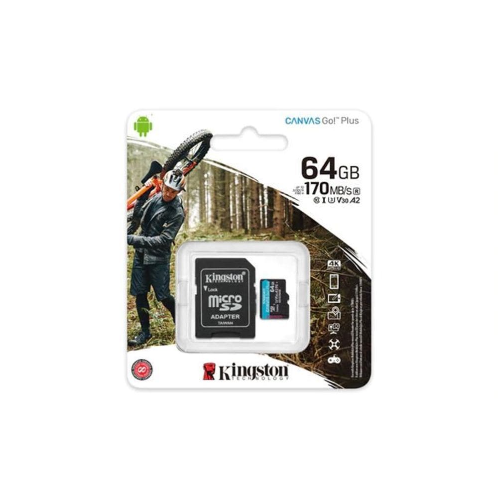 Cartão De Memória Micro Sdxc 64Gb 4K Kingston Sdcg3/64Gb Nfe