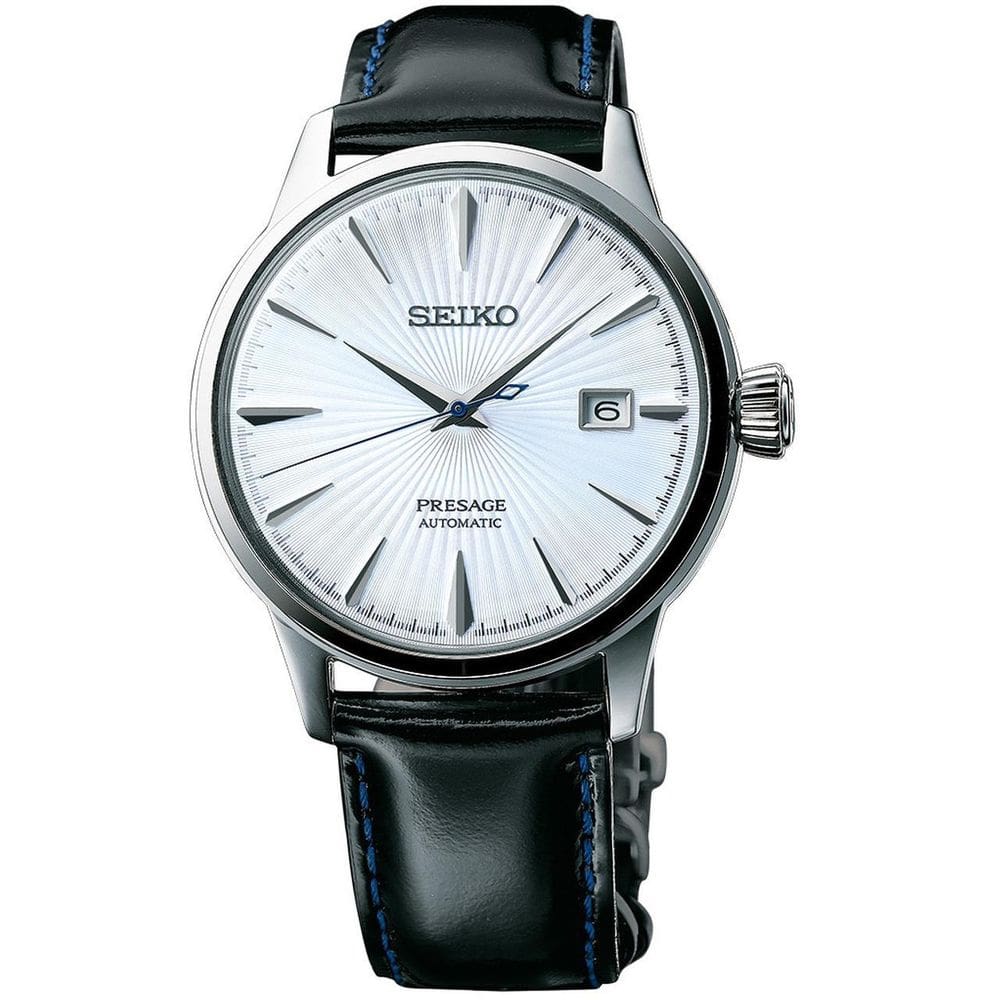 Relógio Masculino Prata Couro Seiko Presage Srpb43J1 A1Px
