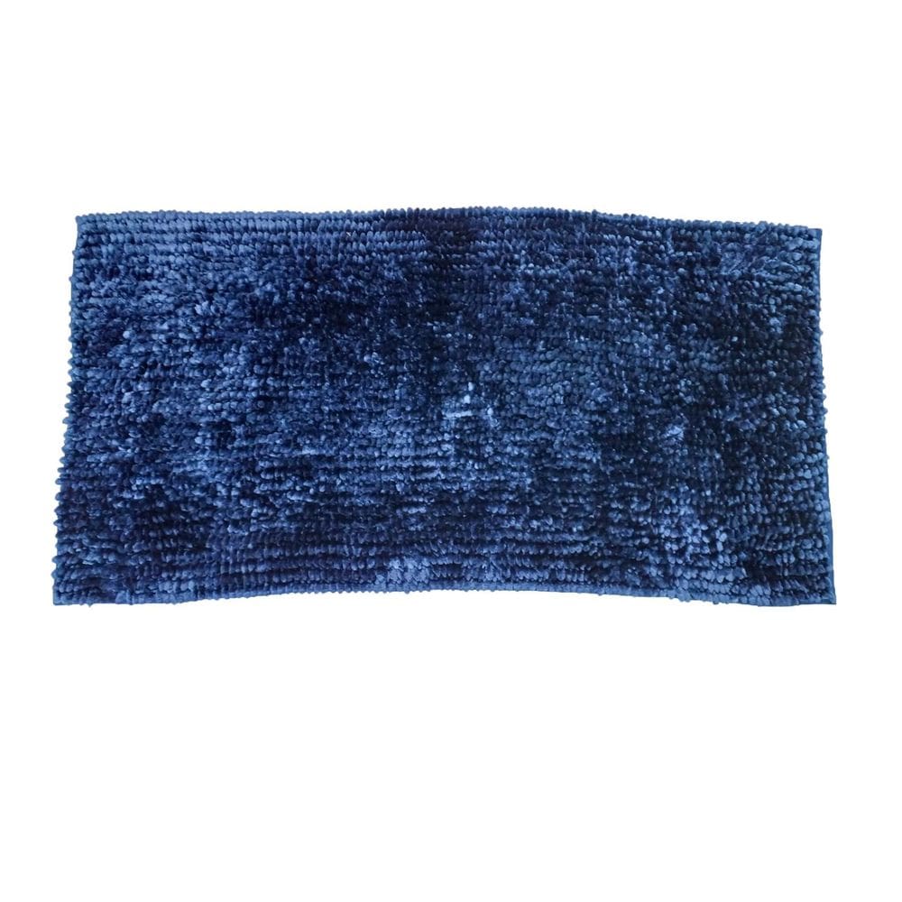 Tapete Macio 50 Cm X 100 Cm Bouclê Paris - Azul Marinho