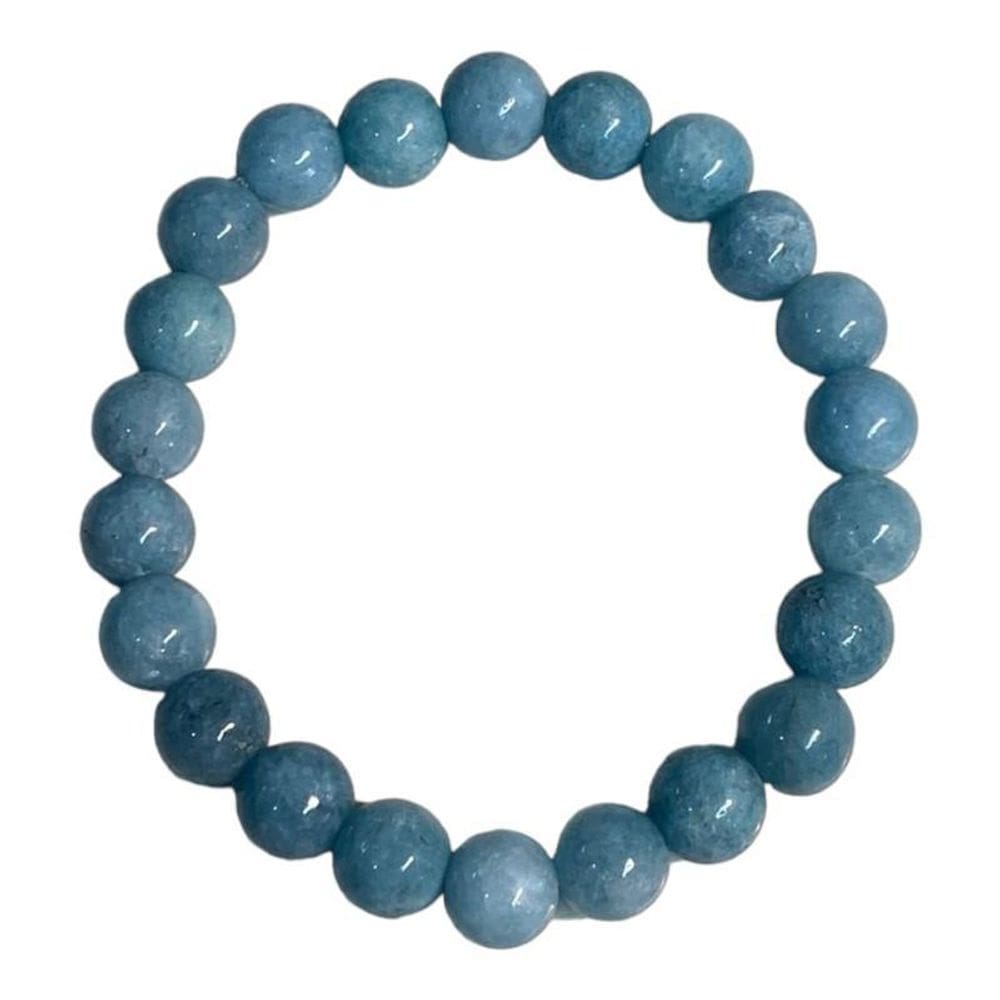 Pulseira Pedra Natural Água Marinha 8Mm - Escolha A Cor