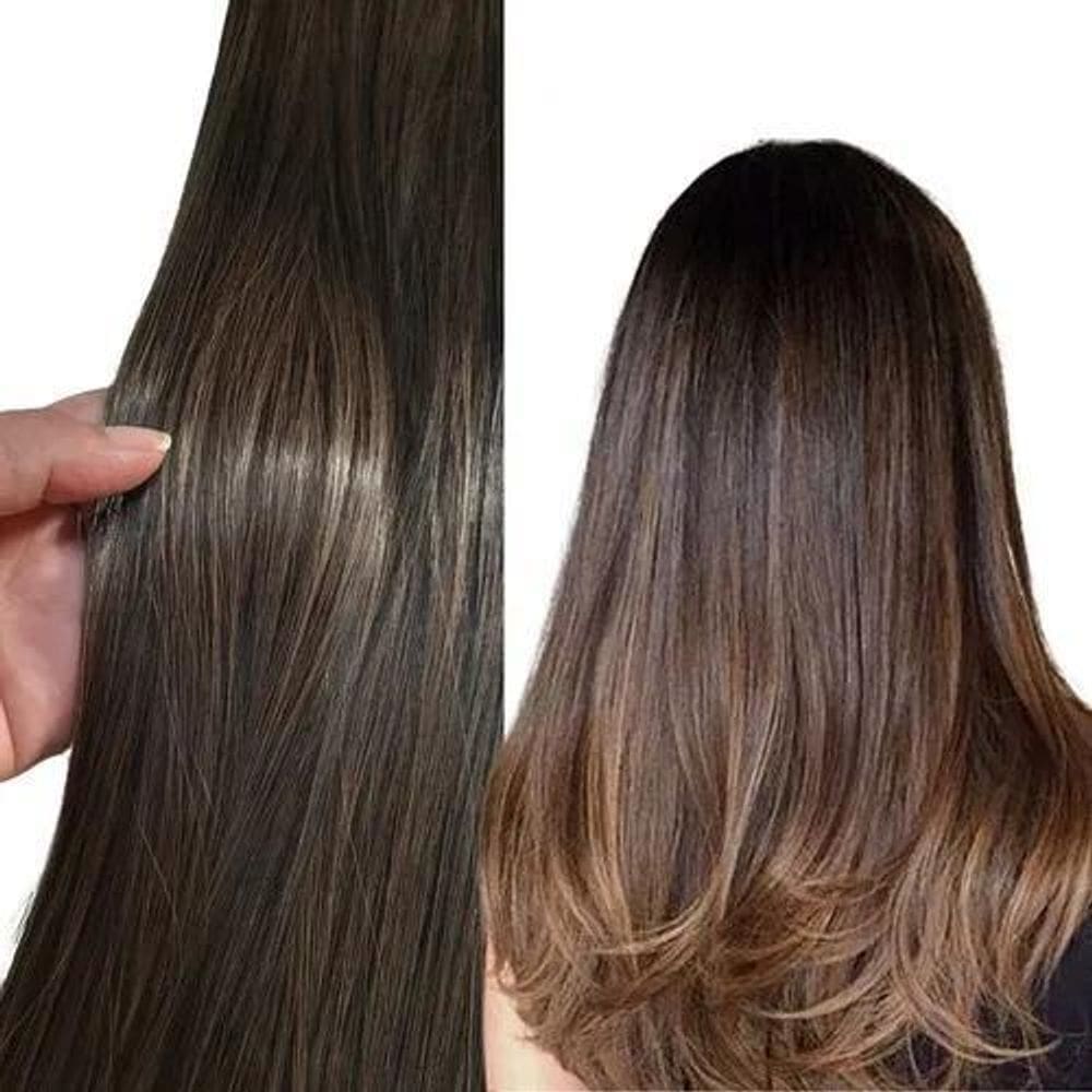 Cabelo Aplique Tic Tac 70Cm - 100% Orgânico 150Gr Cor Morena