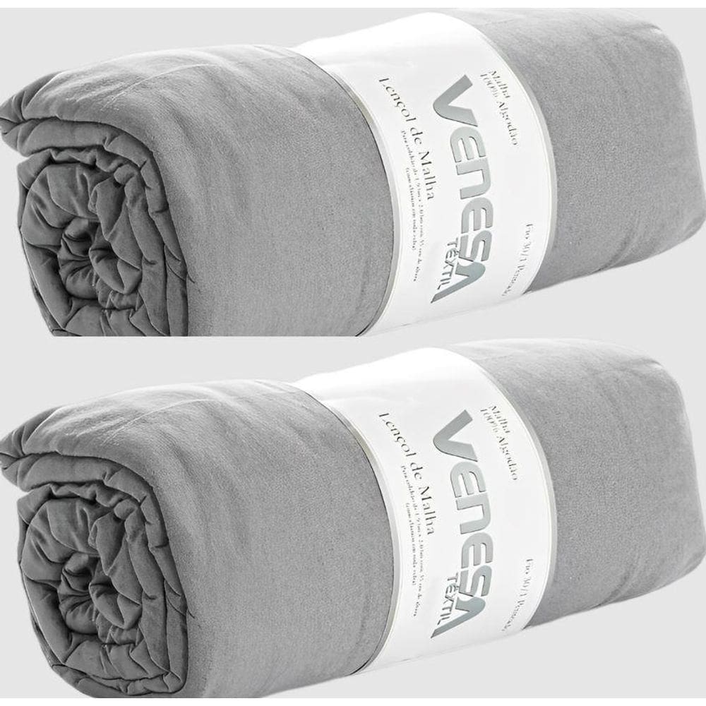 Kit 2 Lençóis De Malha Queen Venesa