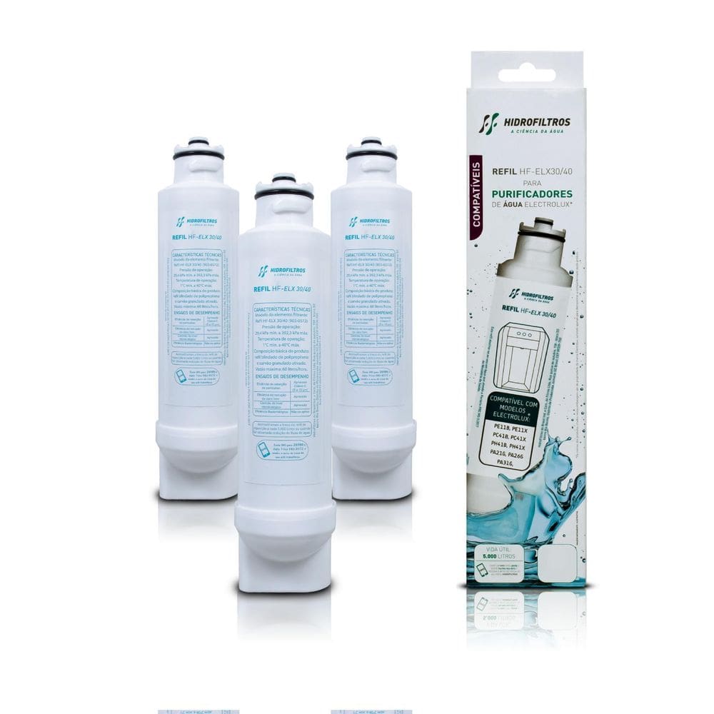Kit 3 Refil Hidrofiltros Compatível Electrolux Pe11X E Pe11B