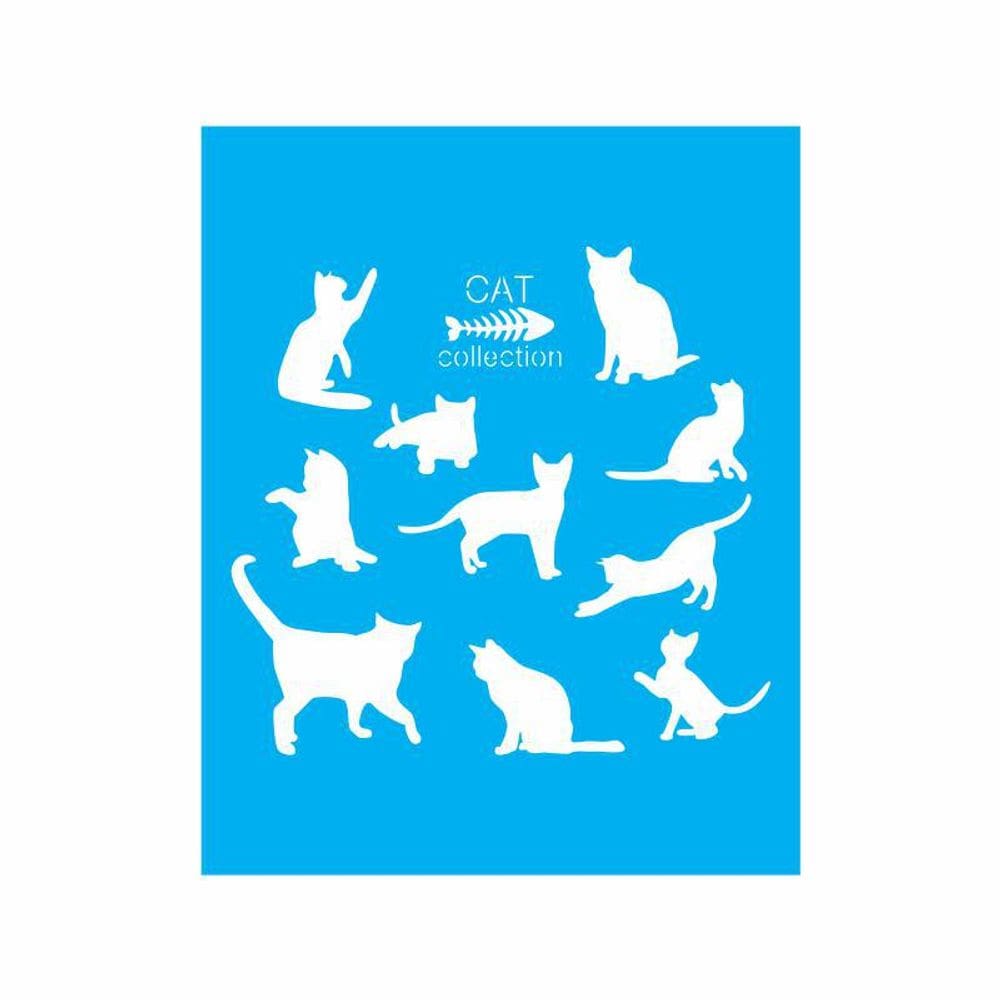 Stencil Tamako Gatos - 20X25Cm - Ref 9006