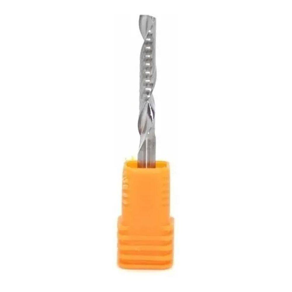 2X Fresa Topo 1 Corte Helicoidal 4Mm X 25Mm Metal Duro - Fu