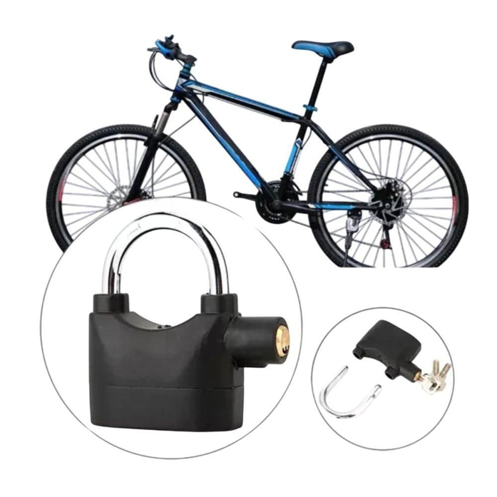 Cadeado Para Bicicleta Com Alarme Sonoro Antifurto
