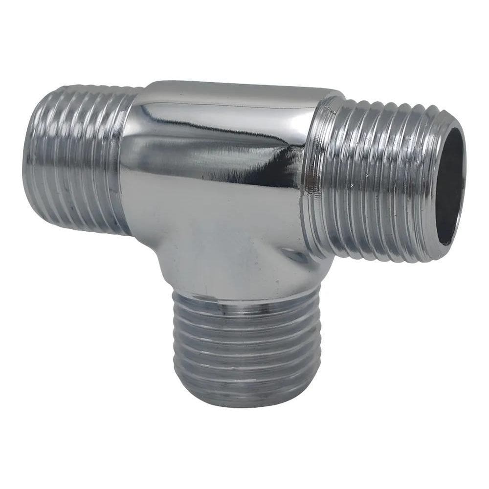 2X Adaptador Em Metal Conector Cano T Para Torneira Monocoma
