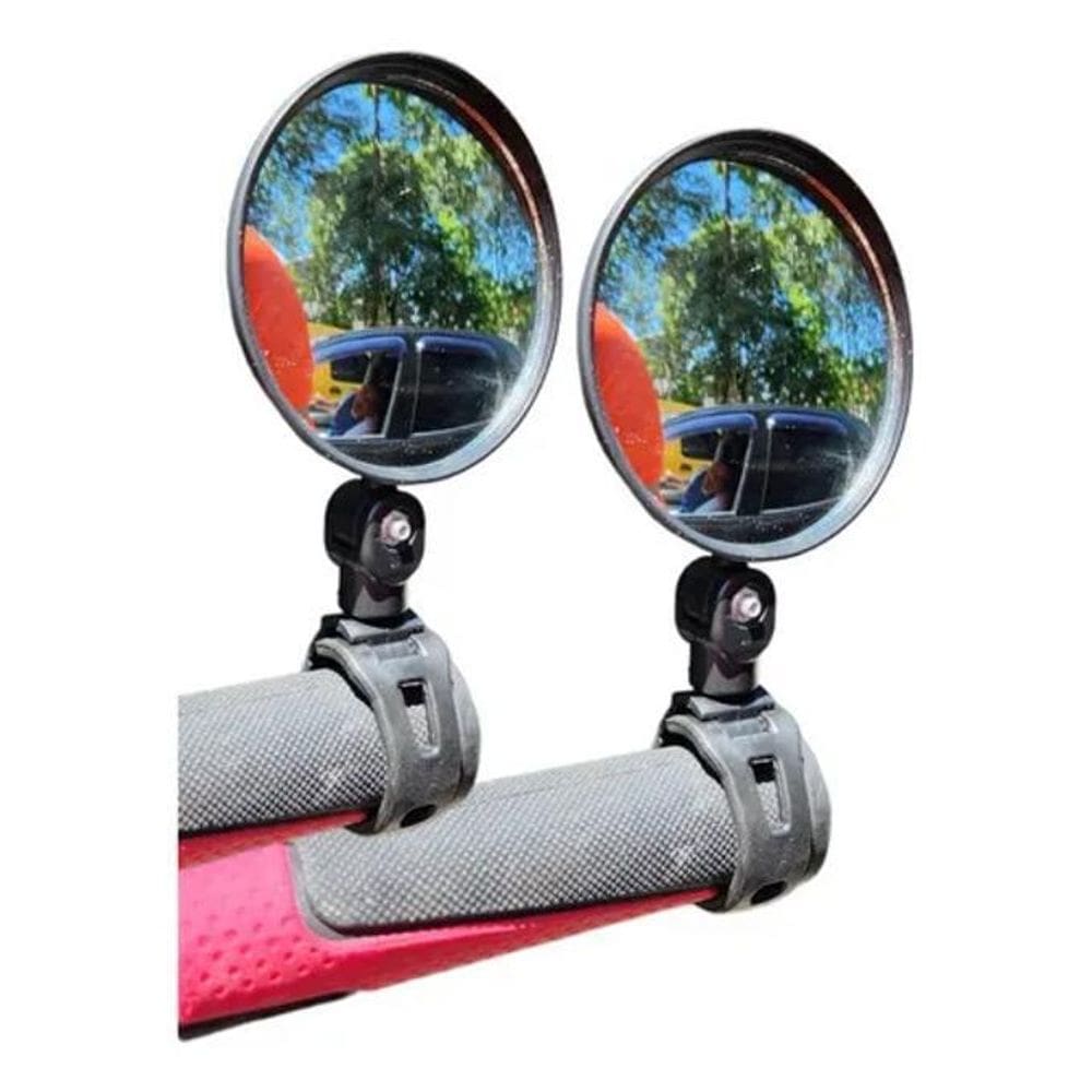 2X 2 Espelho Retrovisor Bike Guidão Giratório 360 Bicicleta