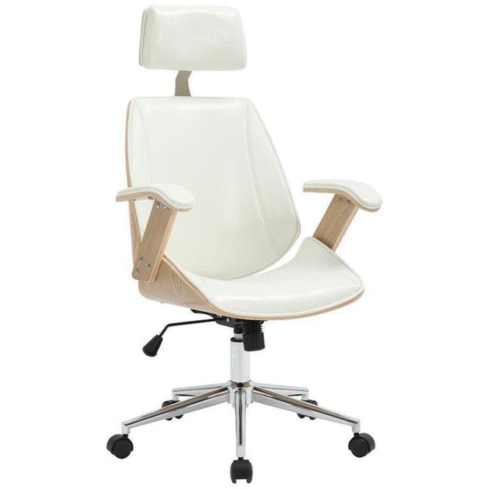 Cadeira De Escritório Lisboa Natural Rivatti Branco