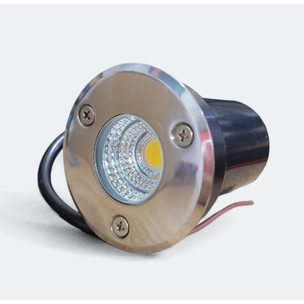 2X Balizador Cob 3W Blindado Luminária Chão Piso Jardim Cúpu