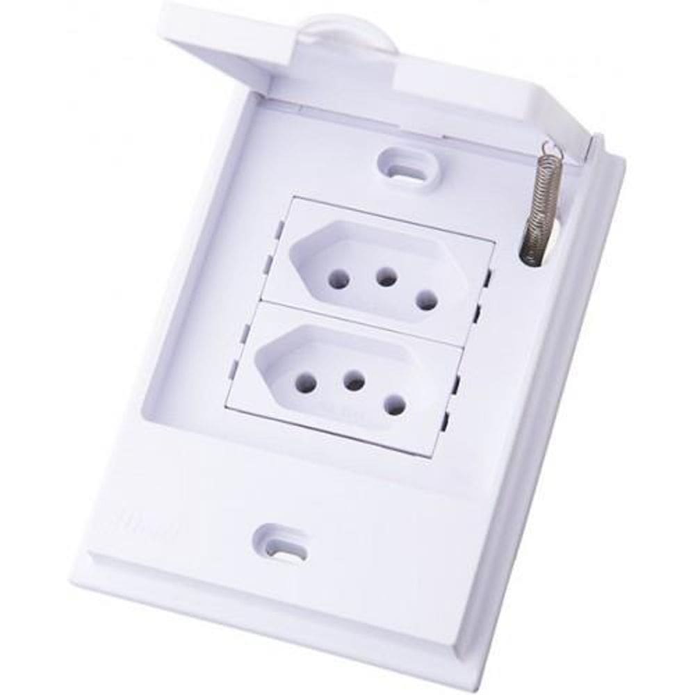 Cj Tomada Dupla 20A - Blux B.L`Acqua Branco