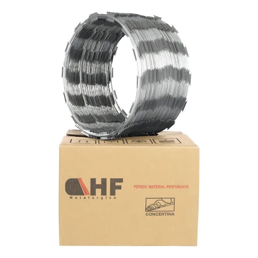 2X Arame Concertina Simples Hf Metalúrgica 30Cm De Diâmetro