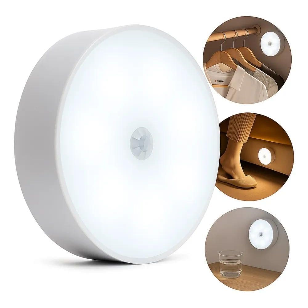 2X Luminária Lâmpada Led Recarregável Com Sensor De Presença