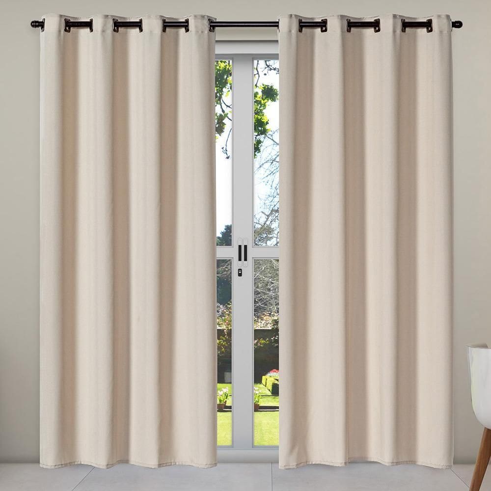 Cortina Isa Varão Tecido Oxford 4,00Mx2,50M Avelã