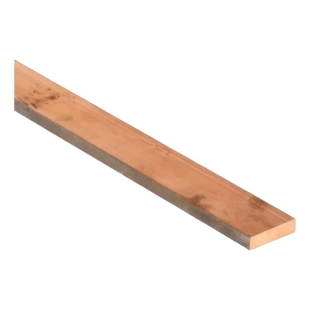 2X Barra Chata Cobre Puro 12X3Mm 1/2 X 1/8 X 50Cm 97A