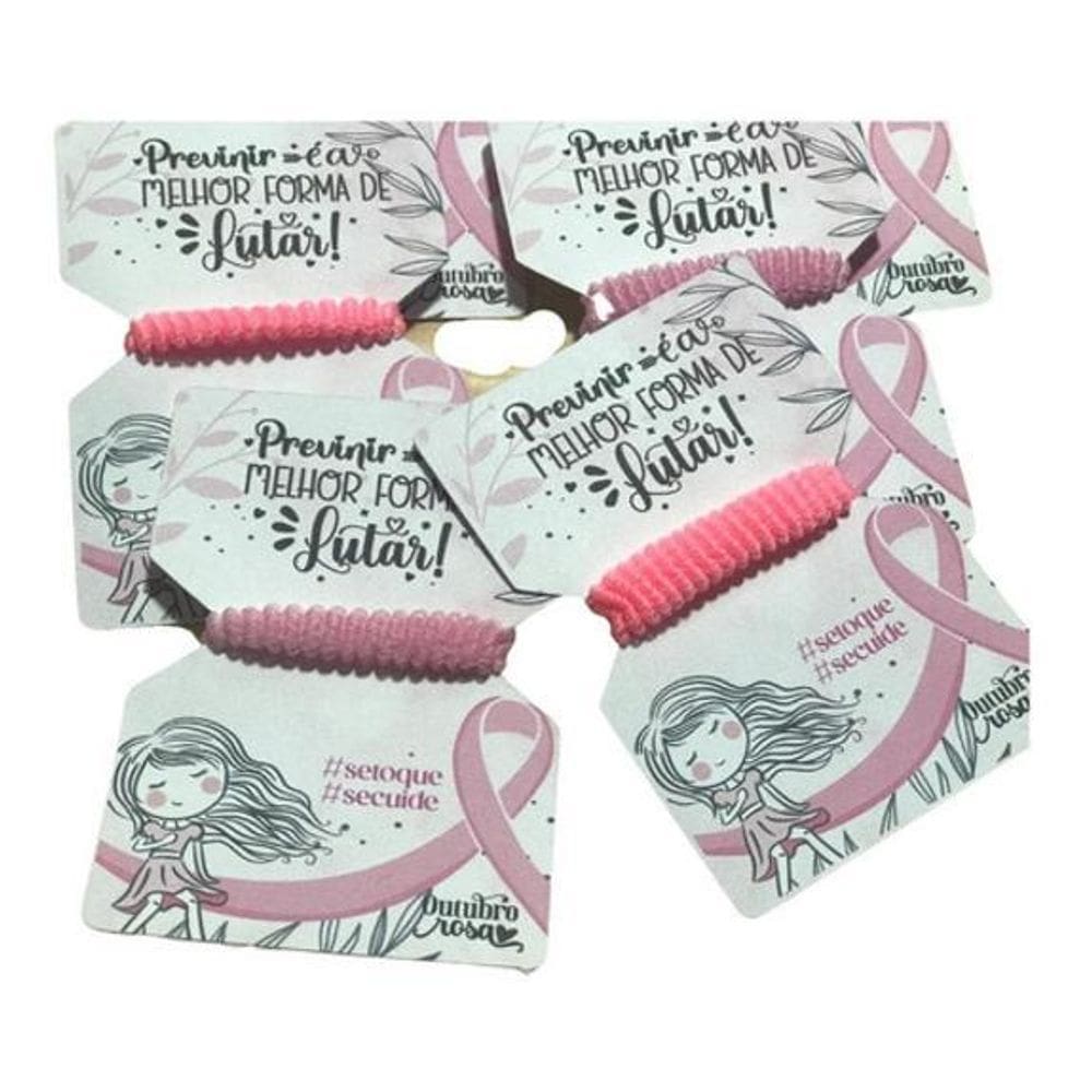 50 Card Com Xuxinha De Cabelo Mimo Cliente Outubro Rosa