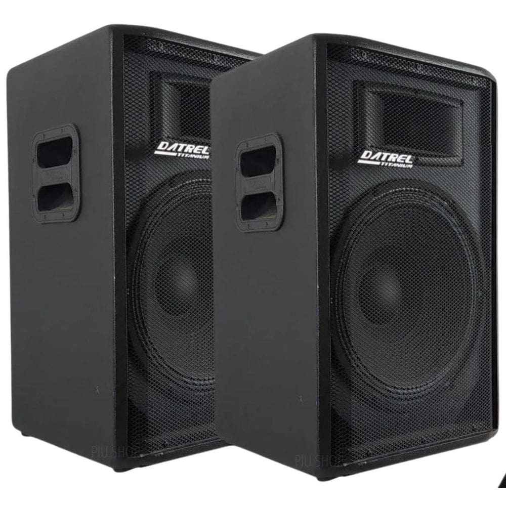 Caixa Ativa + Passiva Datrel 15 Titanium 600Wrms + Tripé