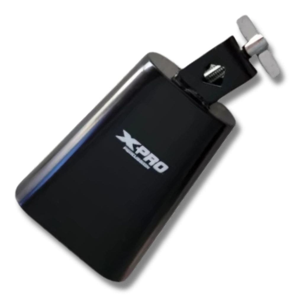 Cowbell 5 Metal Preto Pequeno Agudo Profissional X-Pro