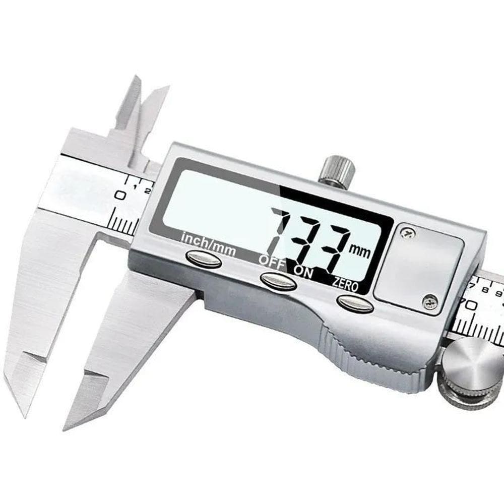 Paquímetro Digital Aço Inox 150Mm Com Estojo + Bateria